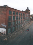 Anfang 2001: Blick vom Kaufland-Parkdeck auf das Verwaltungsgebude