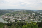 21.08.2020: Mosel - Blick von der Bismarckhtte bei Starkenburg auf die Moselschleife, Traben und Mont Royal