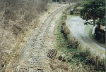 Blick von der Straenbrcke in Richtung Greiz, ebenfalls Anfang 2004