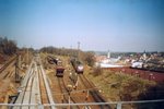 Einfahrt in Bf Werdau am 02.04.1999