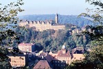 August 1964: Blick vom Reißberg (Stadtpark) zum Oberen Schloss