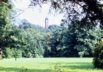 Juli 1963: Blick über den Park zum Oberen Schloss (Hauptweg kurz vor Einmündung in die Lindenallee)