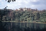 September 1963: Blick ber den Parksee zum Krankenhaus
