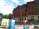 14.09.2019: Blick von der Zeulenrodaer Strae auf das einsturzgefhrdete Haus