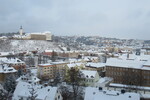 10.02.2021: Blick vom Aufstieg zum Tempelwald; rechts das Gerichtsgebude, daneben das Logenhaus
