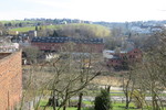 07.04.2015: Der Abriss schreitet voran; Blick vom Fuweg oberhalb der Owaldstrae.