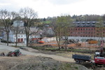 17.04.2015: Der Abriss schreitet voran; Blick von der Owaldstrae.