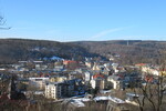 31.01.2021: Blick vom Hainberg auf die Neustadt; rechts neben dem Gerichtsgebude das Logenhaus