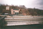 Anfang 1999: Blick aus dem Verwaltungsgebude ber das Fabrikgelnde