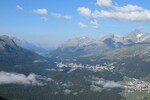 31.07.2020: Oberengadin - Blick vom Weg zwischen Muottas Muragl und Segantinihtte auf St. Moritz