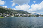 31.07.2020: Oberengadin - Blick ber den St. Moritzersee auf St. Moritz Dorf