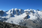 31.08.2020: Oberengadin - Blick vom Munt Pers auf Piz Pal und Persgletscher