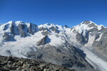 31.08.2020: Oberengadin - Blick vom Munt Pers auf Piz Pal und Piz Bernina