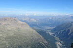 31.08.2020: Oberengadin - Blick vom Munt Pers nach Pontresina und Samedan