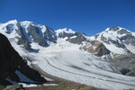 31.08.2020: Oberengadin - Blick auf Piz Pal, Piz Bernina und Persgletscher