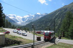 31.08.2020: Oberengadin - Montebello-Kurve; im Hintergrund die Berninagruppe