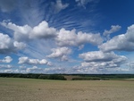 10.09.2017: Vogtland - abgeerntetes Feld bei Herrmannsgrn
