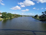 15.09.2024: Sachsen-Anhalt (Sonstiges) - Blick von der Saalebrcke in Calbe flussabwrts