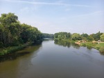 18.09.2024: Sachsen-Anhalt (Sonstiges) - Blick von der Saalebrcke in Grna bei Bernburg flussabwrts
