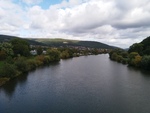 03.10.2019: Mainfranken und Tauberfranken - Blick von der neuen Mainbrcke in Lohr flussaufwrts