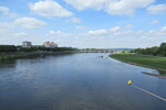 19.05.2023: Blick von der Augustusbrcke in Dresden elbabwrts