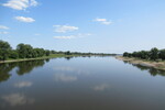 05.06.2023: Blick von der Brcke der Bahnstrecke Wittenberge - Magdeburg elbaufwrts