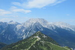 27.07.2021: Berchtesgadener Land - Blick vom Aufstieg zum Hohen Brett auf Watzmann und Jenner
