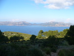27.12.2008: Mallorca - Blick von der Halbinsel Victoria über die Bucht von Pollenca auf die Halbinsel Formentera