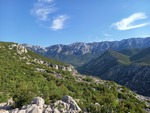 16.08.2025: Nationalpark Paklenica - Blick ber die Paklenica-Schlucht landeinwrts