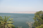 14.08.2023: See Genezareth und Golanhhen - Blick vom Hotel Ohalo Manor bei Kinneret ber den See