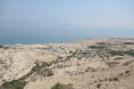 18.08.2023: Totes Meer und Umgebung - Blick von den Hhen der Oase En Gedi zum Toten Meer