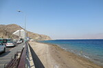 21.08.2023: Rotes Meer - Blick vom Grenzbergang Eilat (IL) - Taba (EG) nach Norden