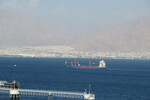 22.08.2023: Rotes Meer - Blick vom Hotel Prima Music in Eilat nach Akaba
