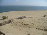21.09.2006: Kurische Nehrung - Sanddne im russischen Teil der Nehrung, Kurisches Haff im Hintergrund
