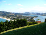 25.02.2006: Coromandel-Halbinsel - Blick vom Mount Paku auf Pauanui und die Mndung des Tairua River