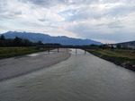 28.06.2026: Blick von der Brücke Sevelen – Vaduz flussabwärts