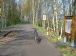 27.04.2008: Grenzberschreitender Radweg (DE/CZ) zwischen Eger (Cheb) und Waldsassen auf der Trasse der ehemaligen Bahnlinie Wiesau - Eger