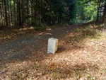 21.09.2025: Grenzstein am Wanderweg von Eubabrunn zum Hohen Stein (Vysoký kámen)