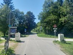 09.08.2025: Grenze am Radweg Jesenice - Tarvis, Blick in Richtung Italien