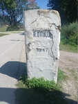 09.08.2025: Grenzstein am Radweg, italienische Seite