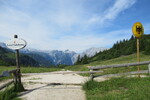 27.07.2021: Grenze am Carl-von-Stahl-Haus mit Watzmann im Hintergrund rechts